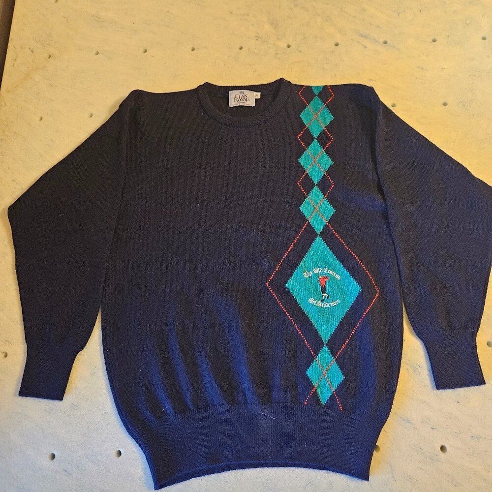 Vintage wool sweater made in Scotland men's M